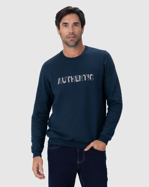Blusão Masculino Manga Longa Authentic Em Moletom Flanelado