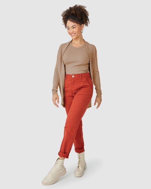Cardigan Alongado Feminino Em Tricô