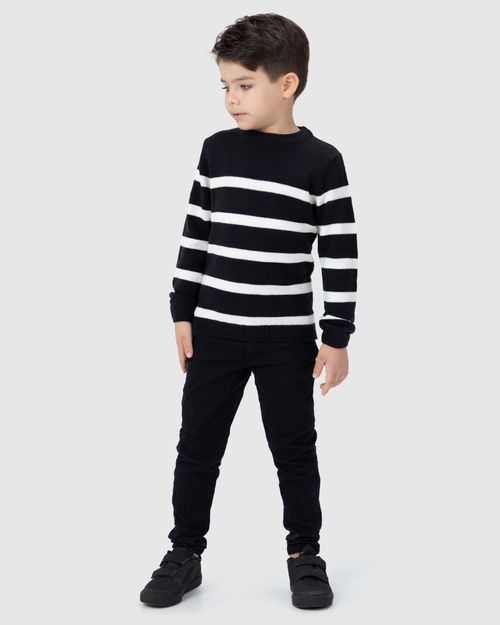 Suéter Infantil Menino Longo Em Tricô Malwee Kids