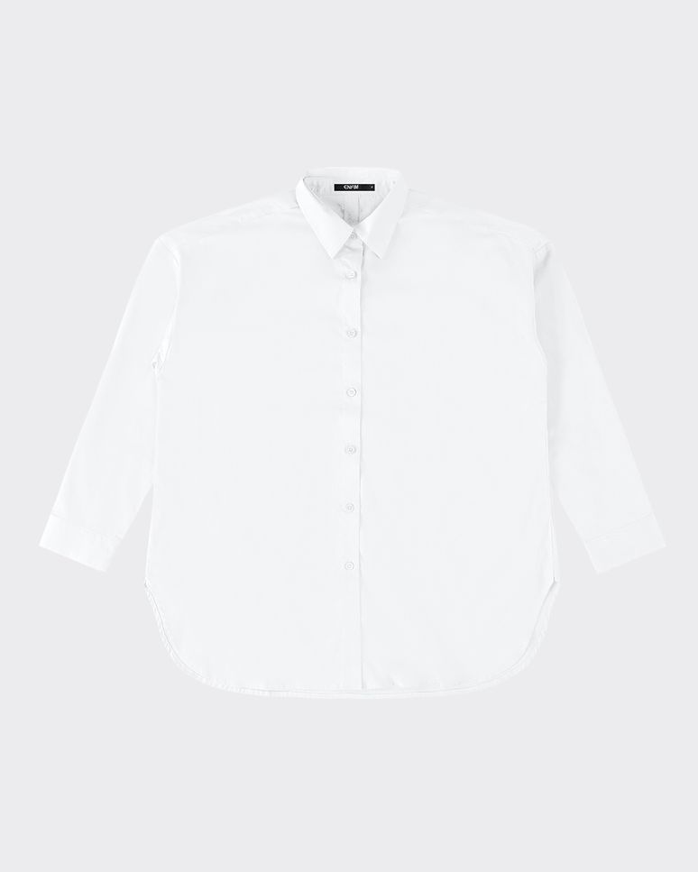 Camisa Oversized Feminina Em Tricoline - ENFIM