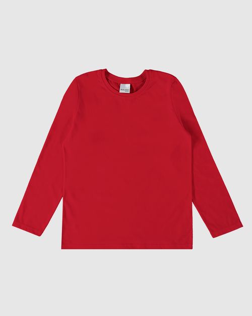 Camiseta Infantil Menino Decote Redondo Manga Longa Em Algodão Malwee Kids