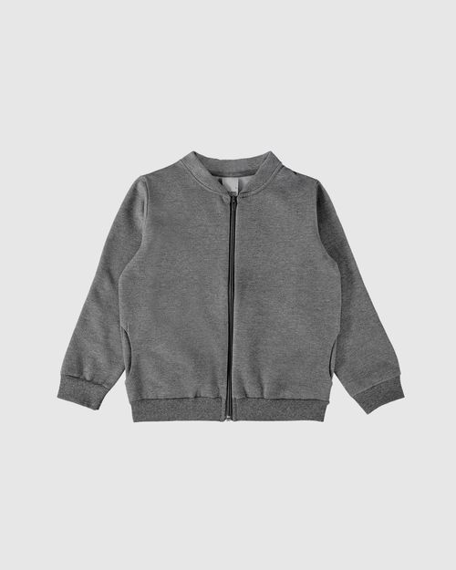 Jaqueta Infantil Unissex Bolso Funcional Em Moletom Flanelado Malwee Kids