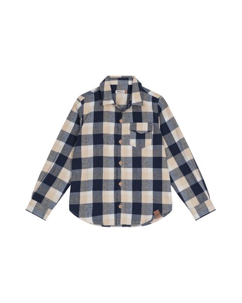 Camisa Menino Bolso Peitoral Em Xadrez Flanelado - Carinhoso