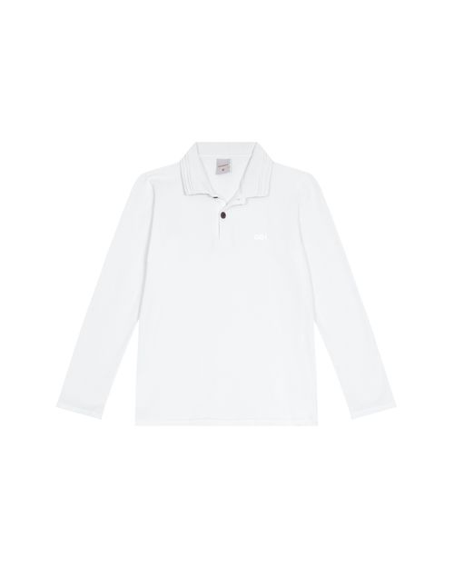 Camisa Polo Menino Manga Longa Em Piquet Stretch - Carinhoso