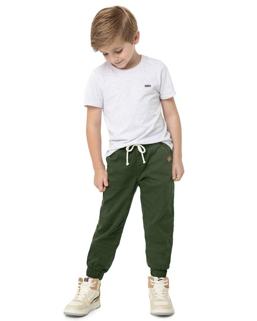 Calça Menino Jogger Cargo Em Sarja - Carinhoso