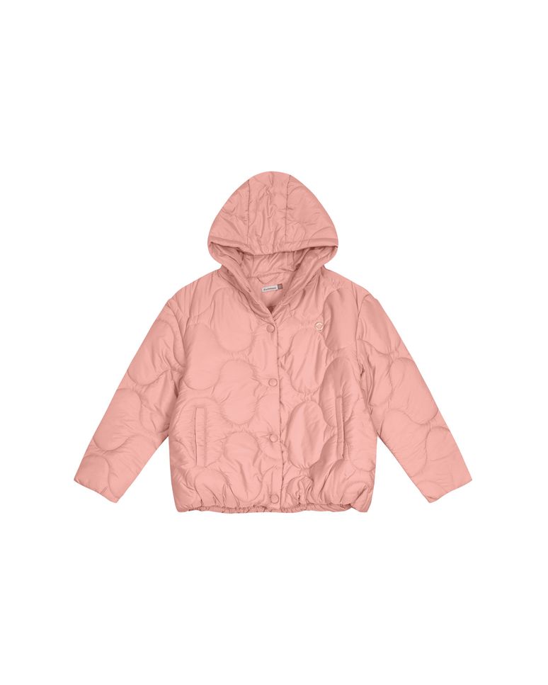 Jaqueta Menina Puffer Com Capuz Em Tafetá - Carinhoso