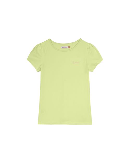 Blusa Menina Bordado No Peitoral Em Malha De Algodão - Carinhoso