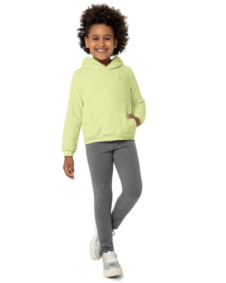 Conjunto Menina Blusão Capuz Em Pelúcia - Carinhoso