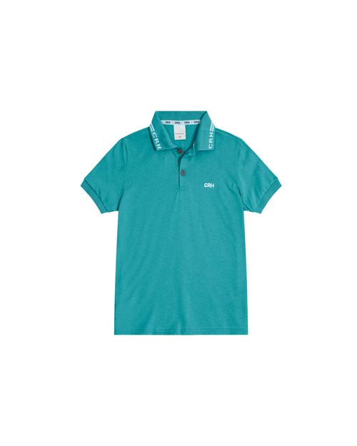 Camisa Polo Menino Peitilho Frontal Em Algodão - Carinhoso