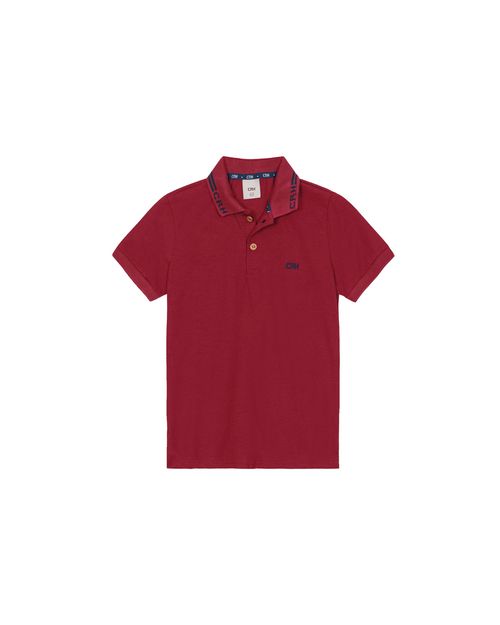 Camisa Polo Menino Peitilho Frontal Em Algodão - Carinhoso