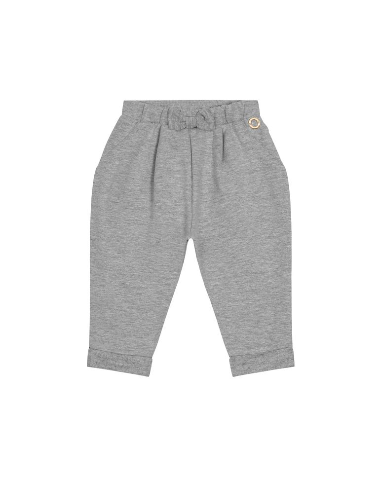 Calça Menina Detalhe Laço Em Moletom Stretch Flanelado - Carinhoso