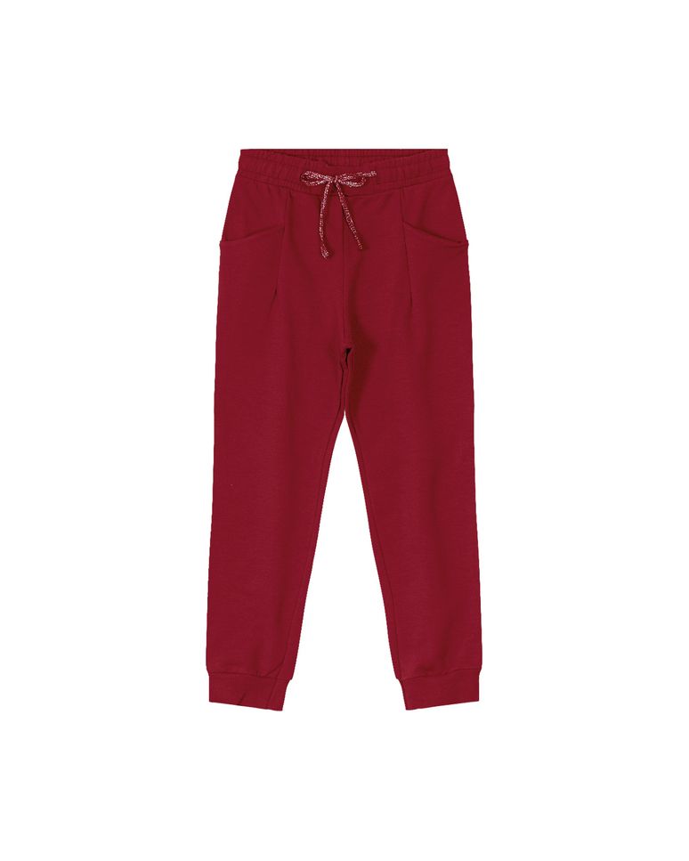 Calça Menina Jogger Em Moletom Stretch Flanelado - Carinhoso