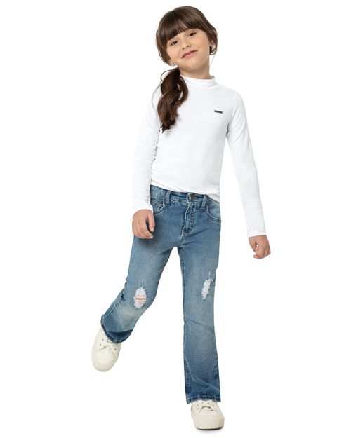 Blusa Menina Manga Longa Em Malha Térmica - Carinhoso