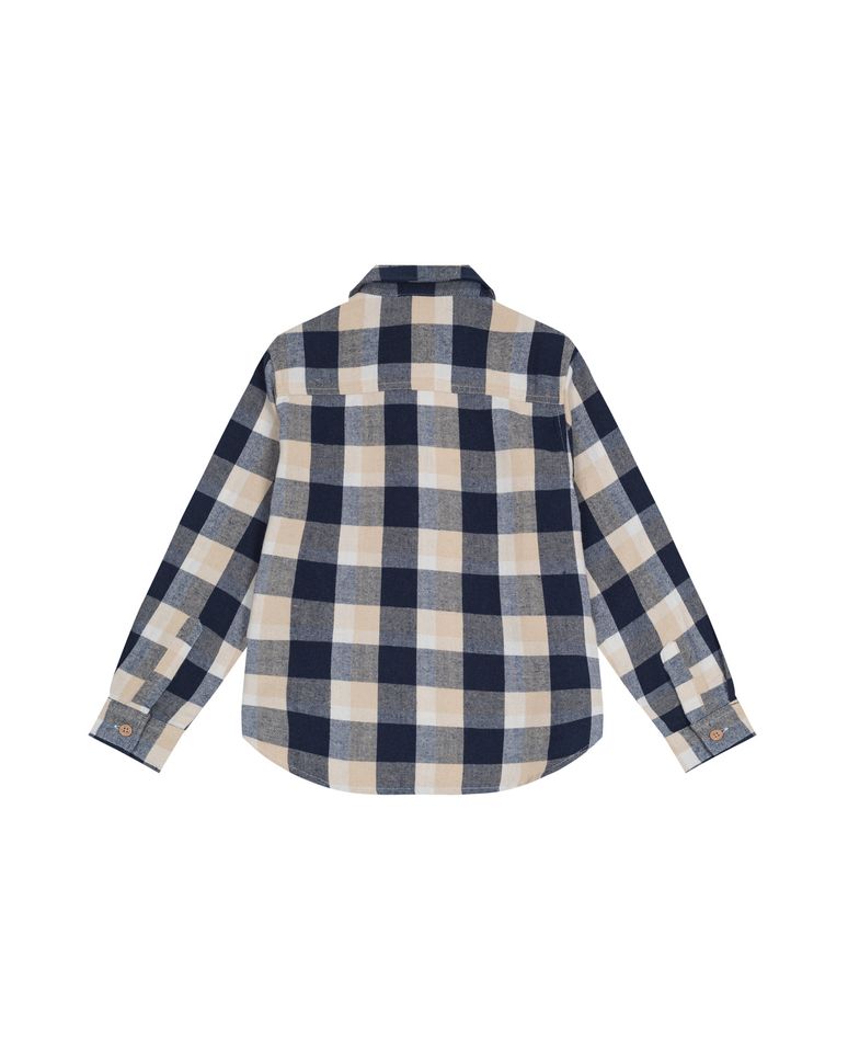 Camisa Menino Bolso Peitoral Em Xadrez Flanelado - Carinhoso