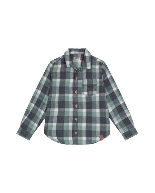 Camisa Menino Bolso Peitoral Em Xadrez Flanelado - Carinhoso