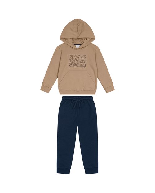 Conjunto Menino Never Ending Stories Em Moletom Flanelado - Carinhoso