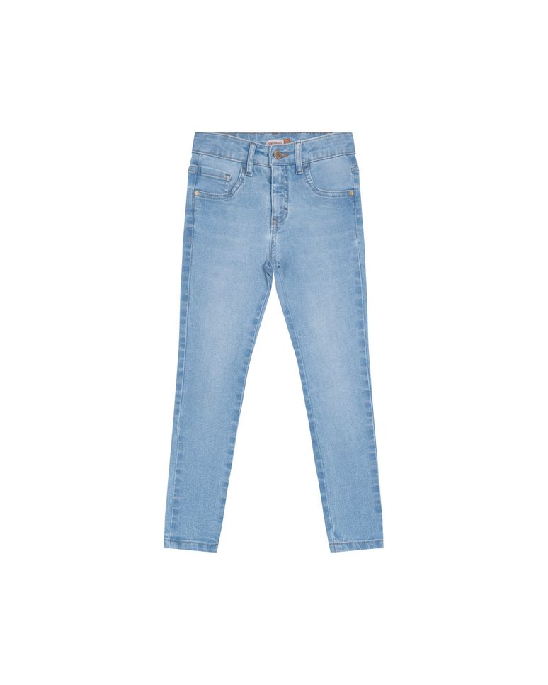 Calça Menina Skinny Em Jeans Com Elastano - Carinhoso