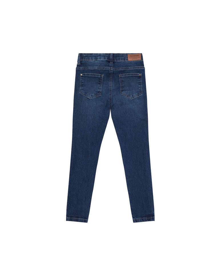 Calça Menina Skinny Em Jeans Com Elastano - Carinhoso