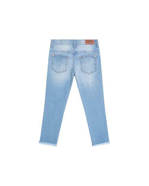 Calça Menina Skinny Cropped Em Jeans - Carinhoso