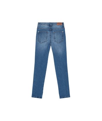 Calça Menino Skinny Cintura Média Em Jeans Com Elastano - Carinhoso