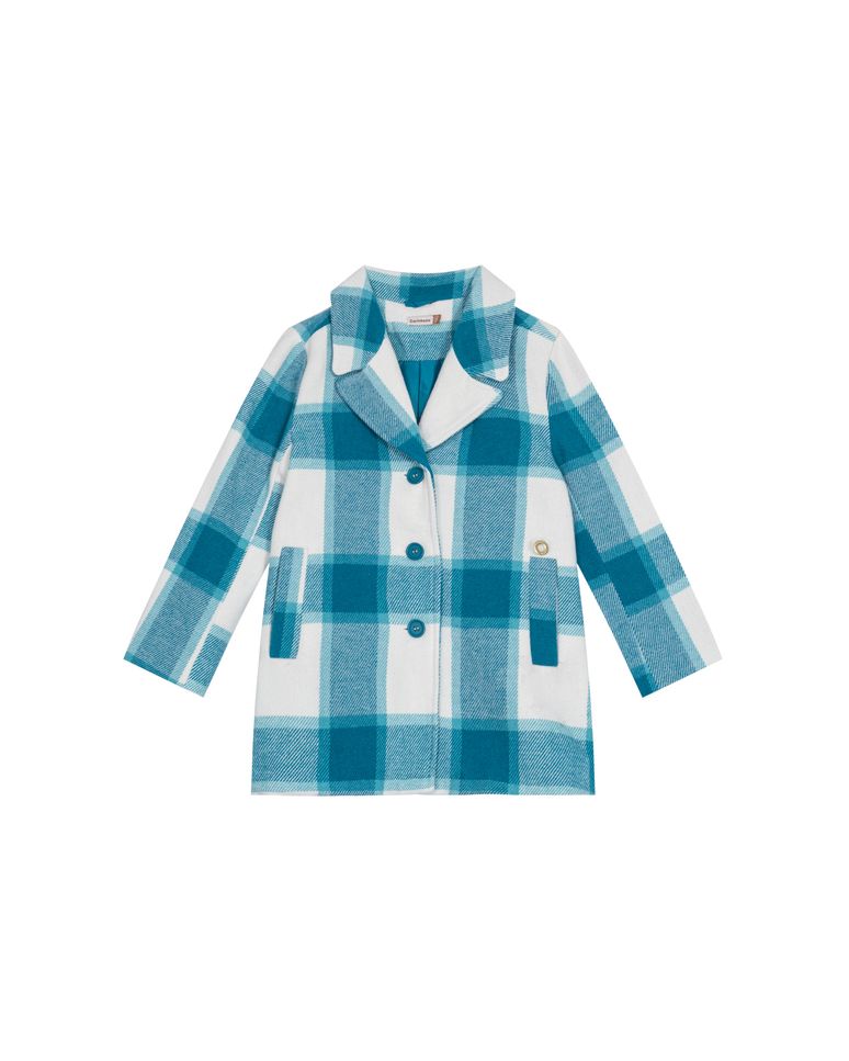 Trench Coat Menina Xadrez Em Lã - Carinhoso