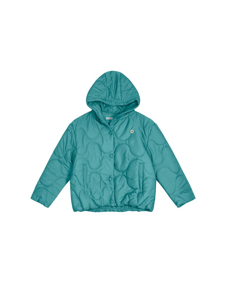 Jaqueta Menina Puffer Com Capuz Em Tafetá - Carinhoso