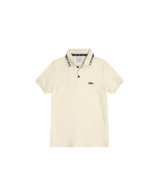 Camisa Polo Menino Peitilho Frontal Em Algodão - Carinhoso