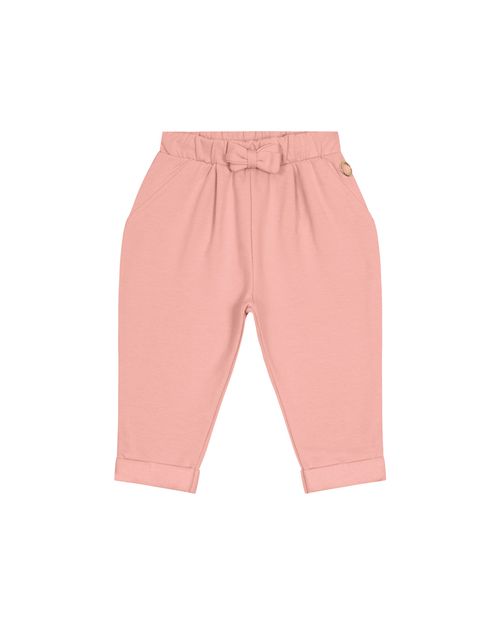 Calça Menina Detalhe Laço Em Moletom Stretch Flanelado - Carinhoso