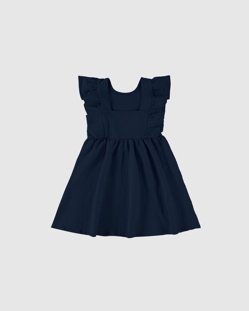Vestido Infantil Com Babados Em Malha Texturizada Malwee Kids