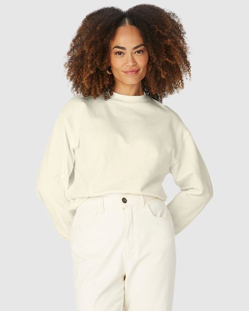 Blusão Básico Feminino Cropped Em Moletom Stretch Flanelado