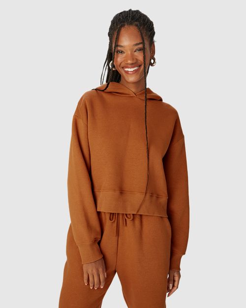 Blusão Amplo Feminino Com Capuz Em Moletom Premium