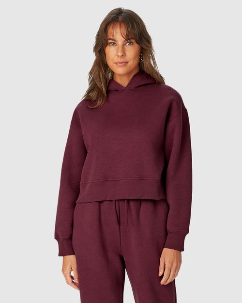 Blusão Amplo Feminino Com Capuz Em Moletom Premium