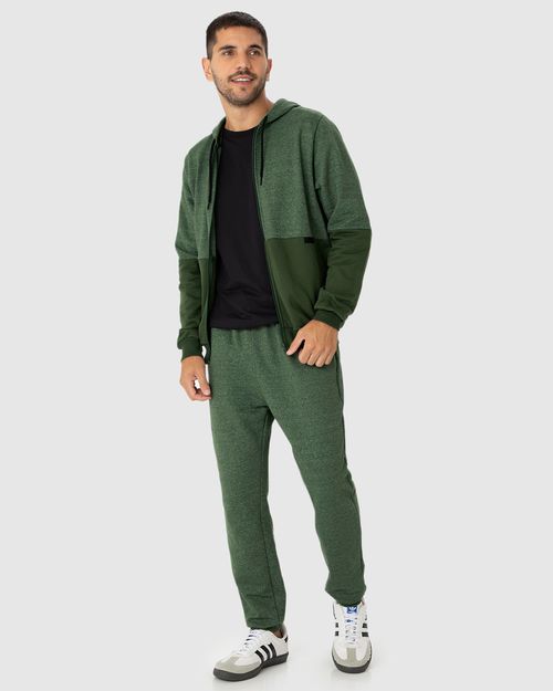 Calça Jogger Masculina Bolso Faca Em Moletom Rajado