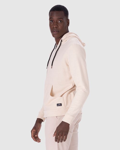 Jaqueta Masculina Regular Bolso Canguru Em Moletom Texturizado