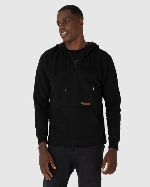 Blusão Masculino Zíper Peitoral Em Moletom Flanelado