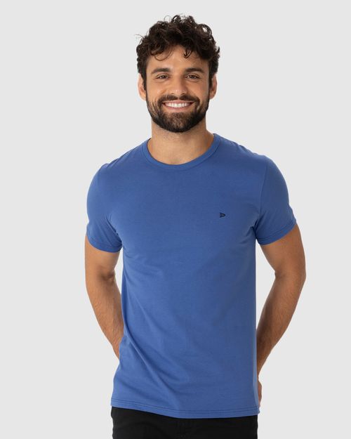 Camiseta Básica Masculina Slim Em Algodão