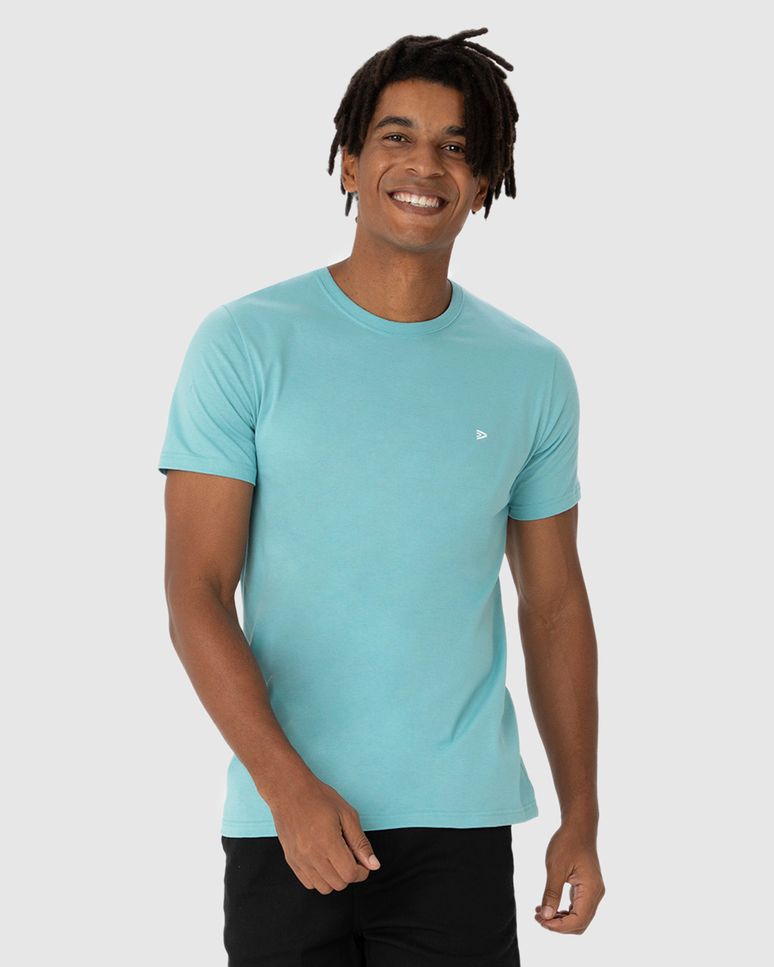 Camiseta Básica Masculina Slim Em Algodão