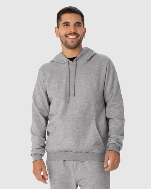 Conjunto Masculino Blusão Com Capuz  Em Moletom Flanelado