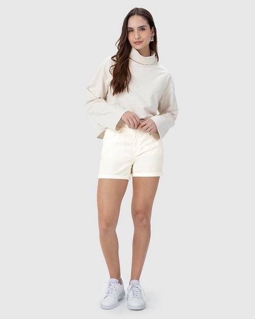 Bermuda Feminina Comfort Em Sarja Com Elastano
