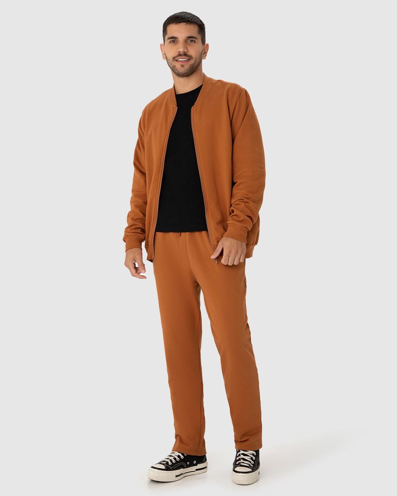 Calça Básica Masculina Bolso Faca Em Moletom Flanelado