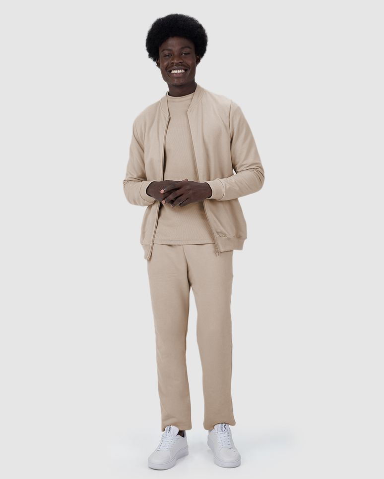 Calça Básica Masculina Bolso Faca Em Moletom Flanelado