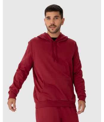 Blusão Básico Masculino Com Capuz Em Moletom Flanelado