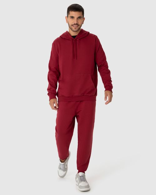 Calça Básica Masculina Jogger Em Moletom Flanelado