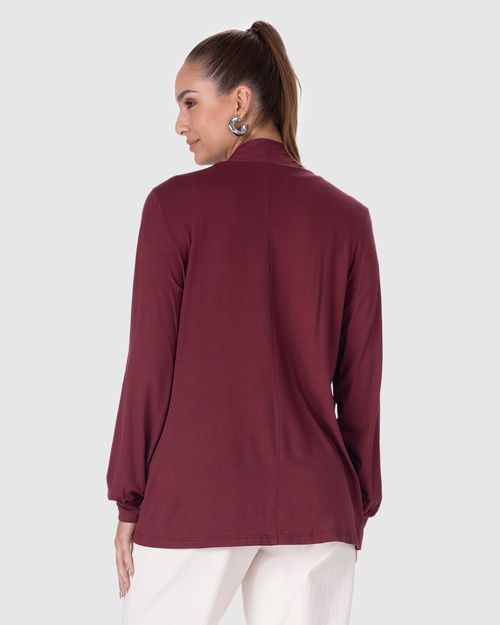 Cardigan Alongado Feminino Em Viscose Stretch