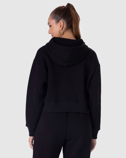 Blusão Amplo Feminino Com Capuz Em Moletom Premium