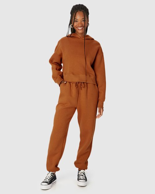 Calça Básica Feminina Jogger Em Moletom Premium