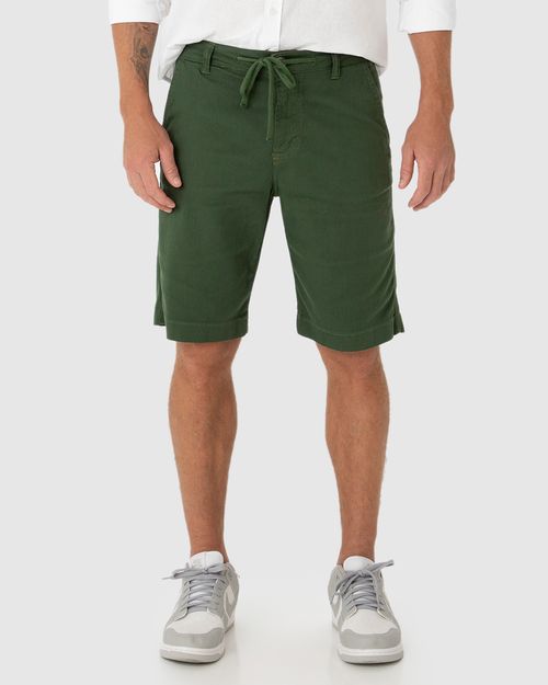 Bermuda Masculina Cadarço Funcional Em Sarja Com Elastano