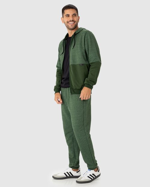 Calça Jogger Masculina Bolso Faca Em Moletom Rajado