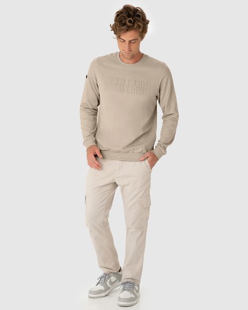 Blusão Masculino Estampa Lettering Alto Relevo Em Moletom Flanelado