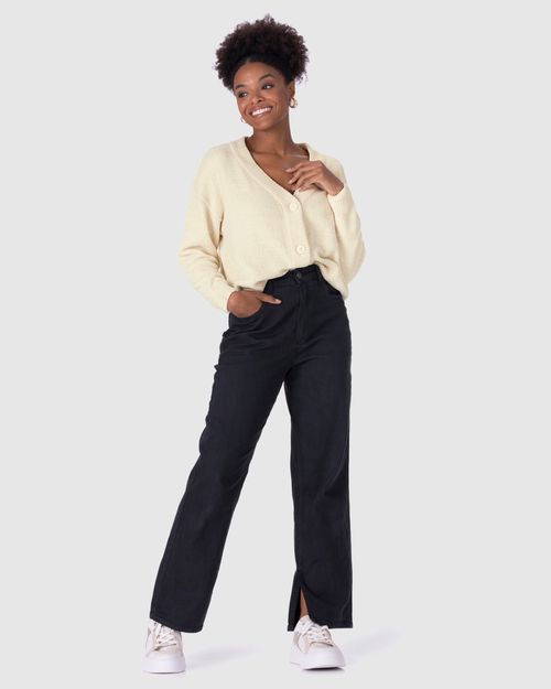 Cardigan Cropped Feminino Em Tricô Lurex